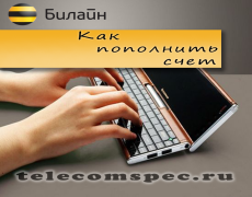 Пополняем счет Билайн