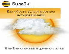 Как убрать услугу прогноз погоды Билайн