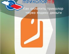 Оплата Триколора через Яндекс Деньги